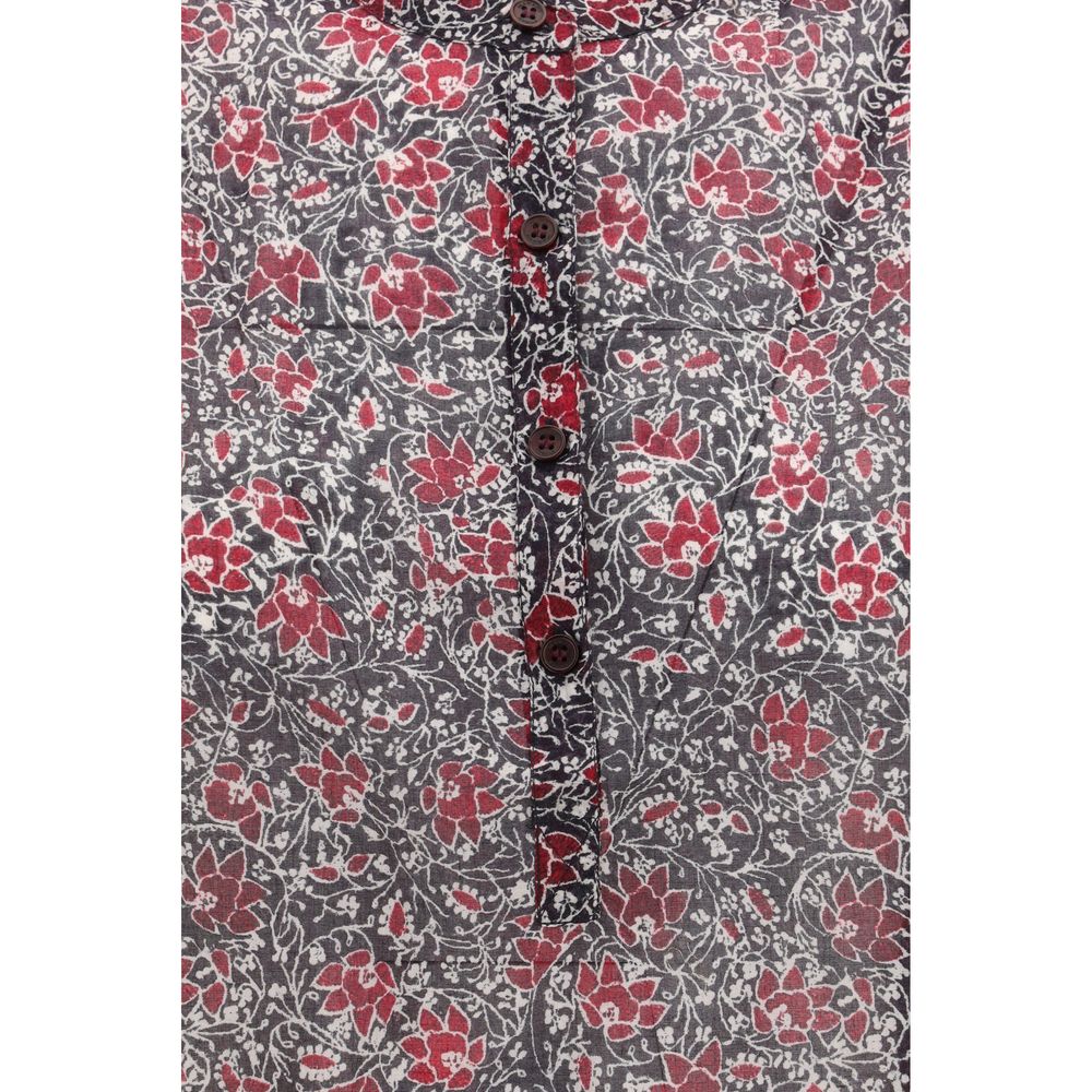 Marant Etoile Lila Baumwollhemd mit Muster