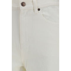 Tory Burch Witte Katoenen Jeans met Rechte Pijpen