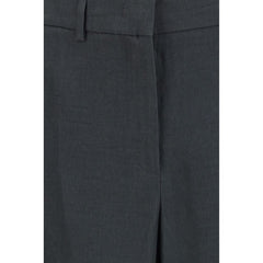 Giorgio Armani Grijze Linnen Casual Broek