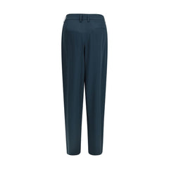 Giorgio Armani Blaue Seidene Freizeithose