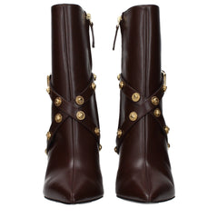 Versace bruine leren enkellaarzen