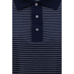 Ami Paris Blue Cotton Polo Shirt