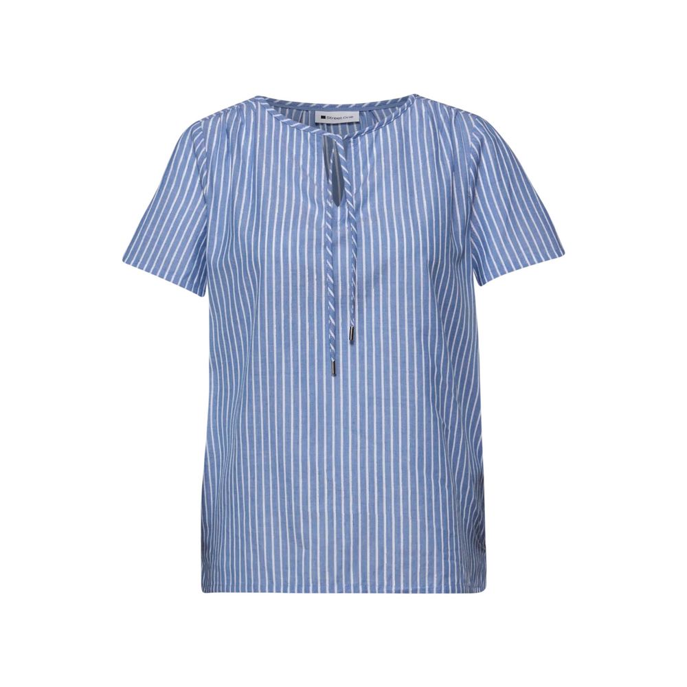 Street One blaue Baumwollbluse