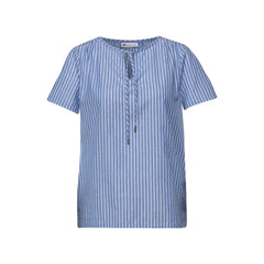Street One blaue Baumwollbluse