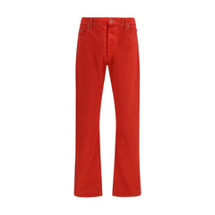 Versace Multikleurige Katoenen Jeans Met Rechte Pijpen