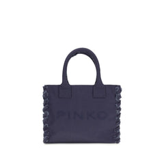 PINKO Blue Cotton Shoulder Bag
