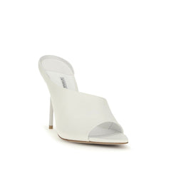 LE SILLA Sandalen aus weißem Kalbsleder mit Stilettoabsatz, Bos Taurus