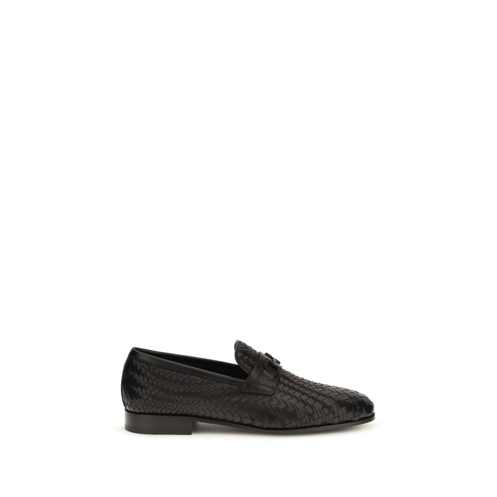 Ferragamo Braune Kalbsleder-Slipper (Bos Taurus)