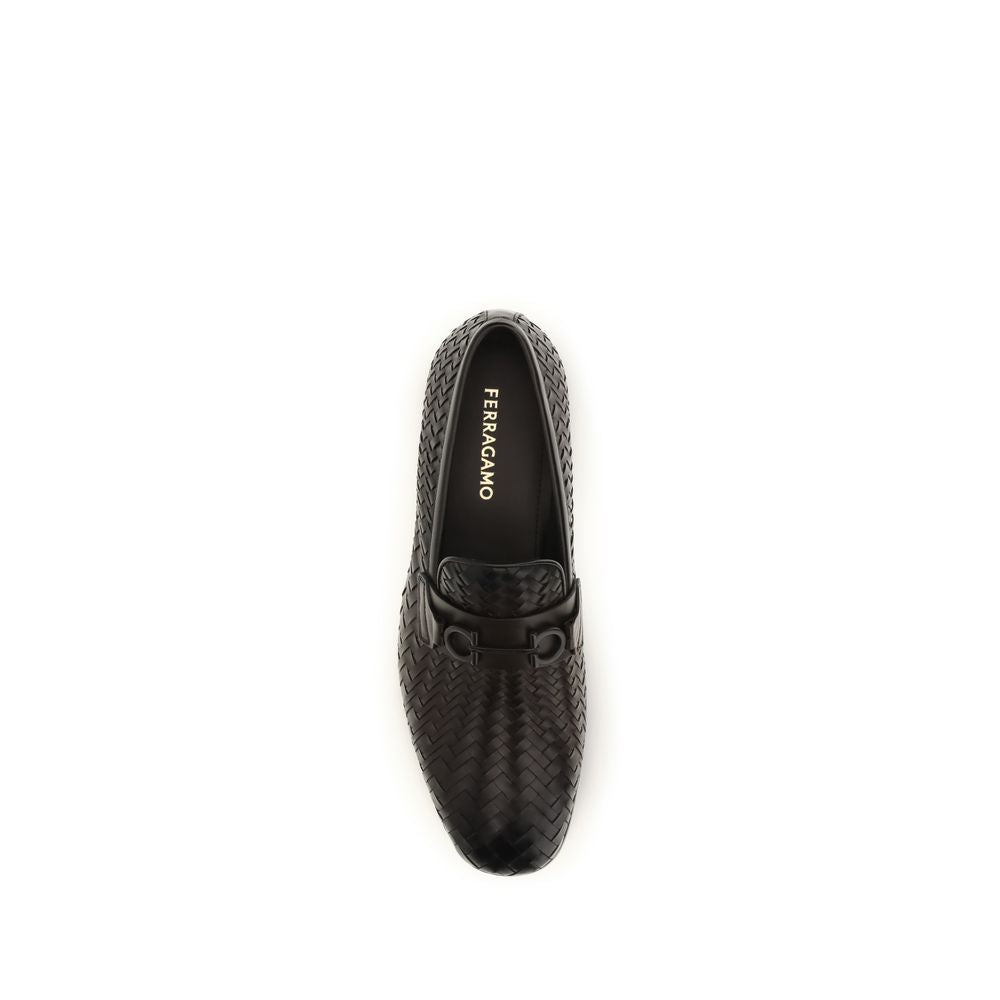 Ferragamo Braune Kalbsleder-Slipper (Bos Taurus)