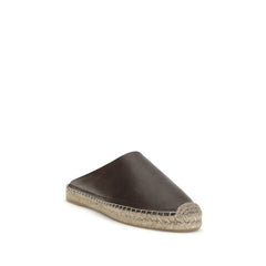Brunello Cucinelli Bruine Kalfsllederen Bos Taurus Espadrilles