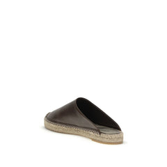 Brunello Cucinelli Bruine Kalfsllederen Bos Taurus Espadrilles