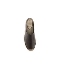 Brunello Cucinelli Bruine Kalfsllederen Bos Taurus Espadrilles