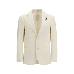 Lardini Witte Katoenen Blazer