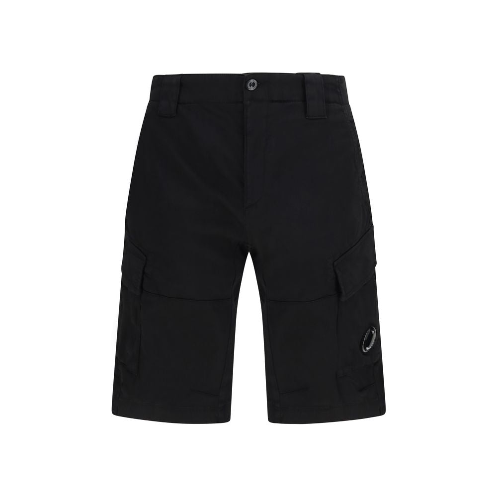 C.P. Company Schwarze Bermuda-Shorts aus Baumwolle
