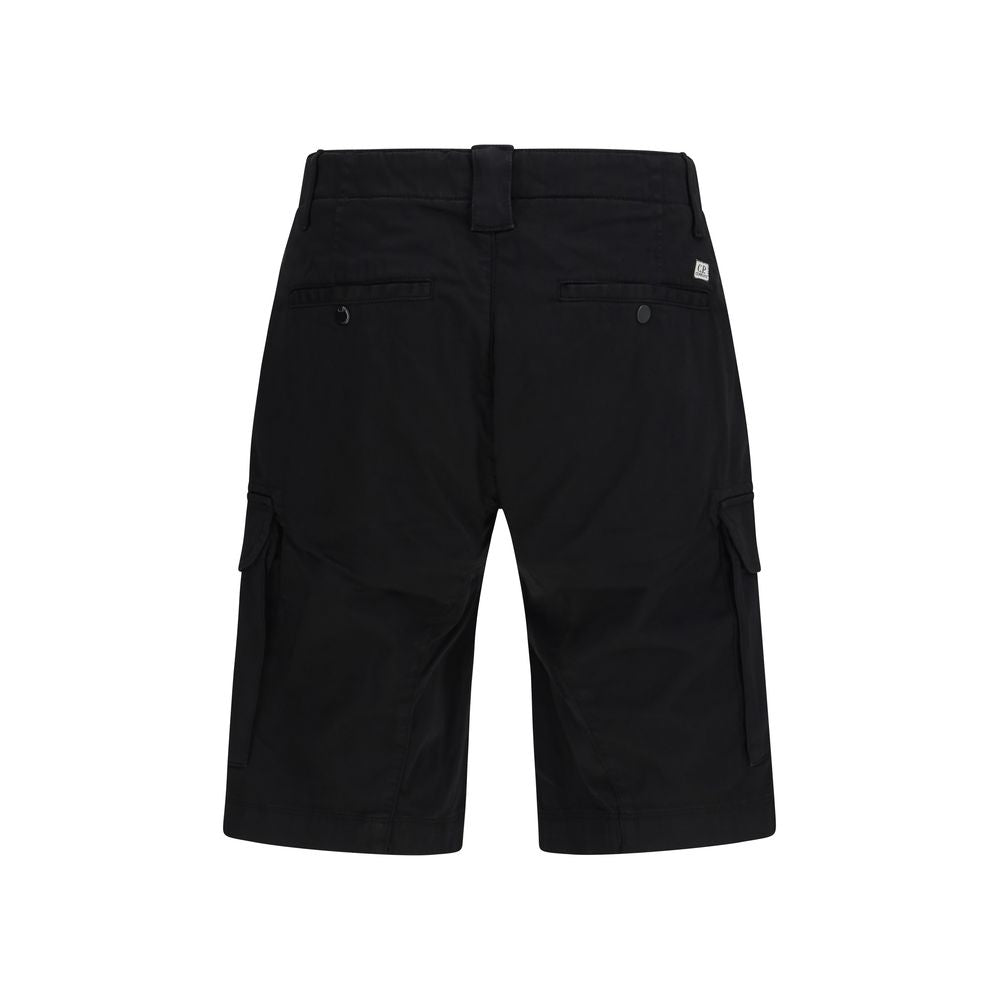 C.P. Company Schwarze Bermuda-Shorts aus Baumwolle