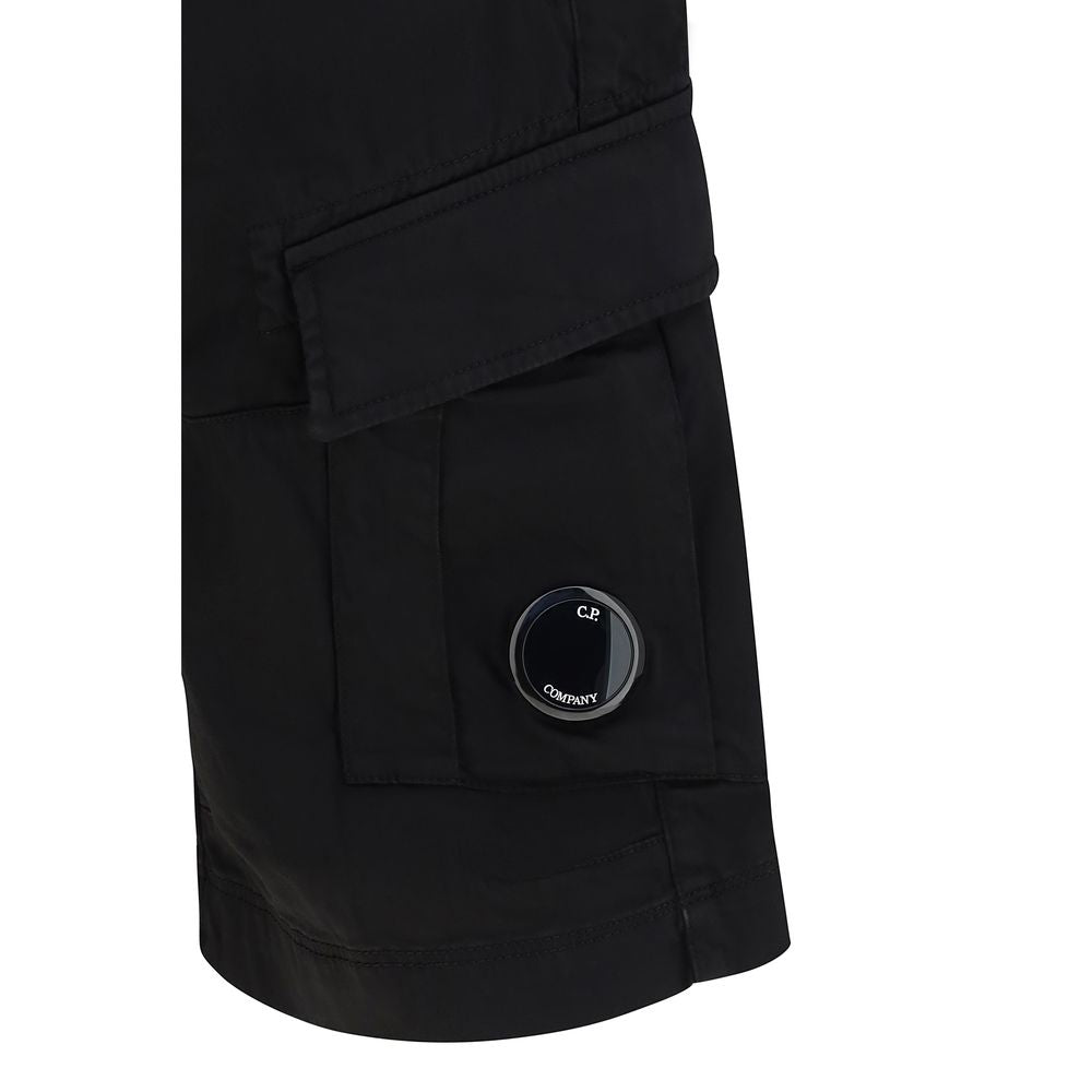 C.P. Company Schwarze Bermuda-Shorts aus Baumwolle