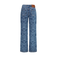 Etro blauwe katoenen flared jeans