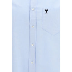 Ami Paris Blue Cotton Dress Shirt