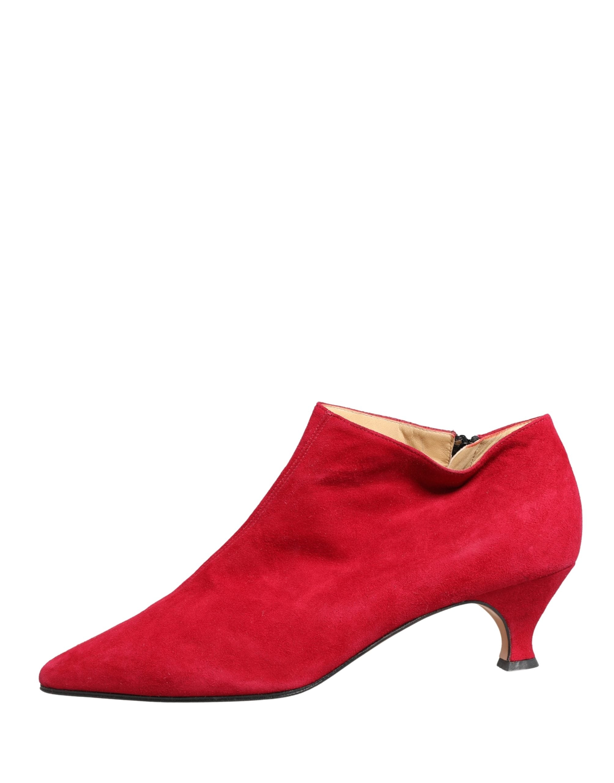 Dolce & Gabbana Rote Wildleder Stiefeletten Schuhe