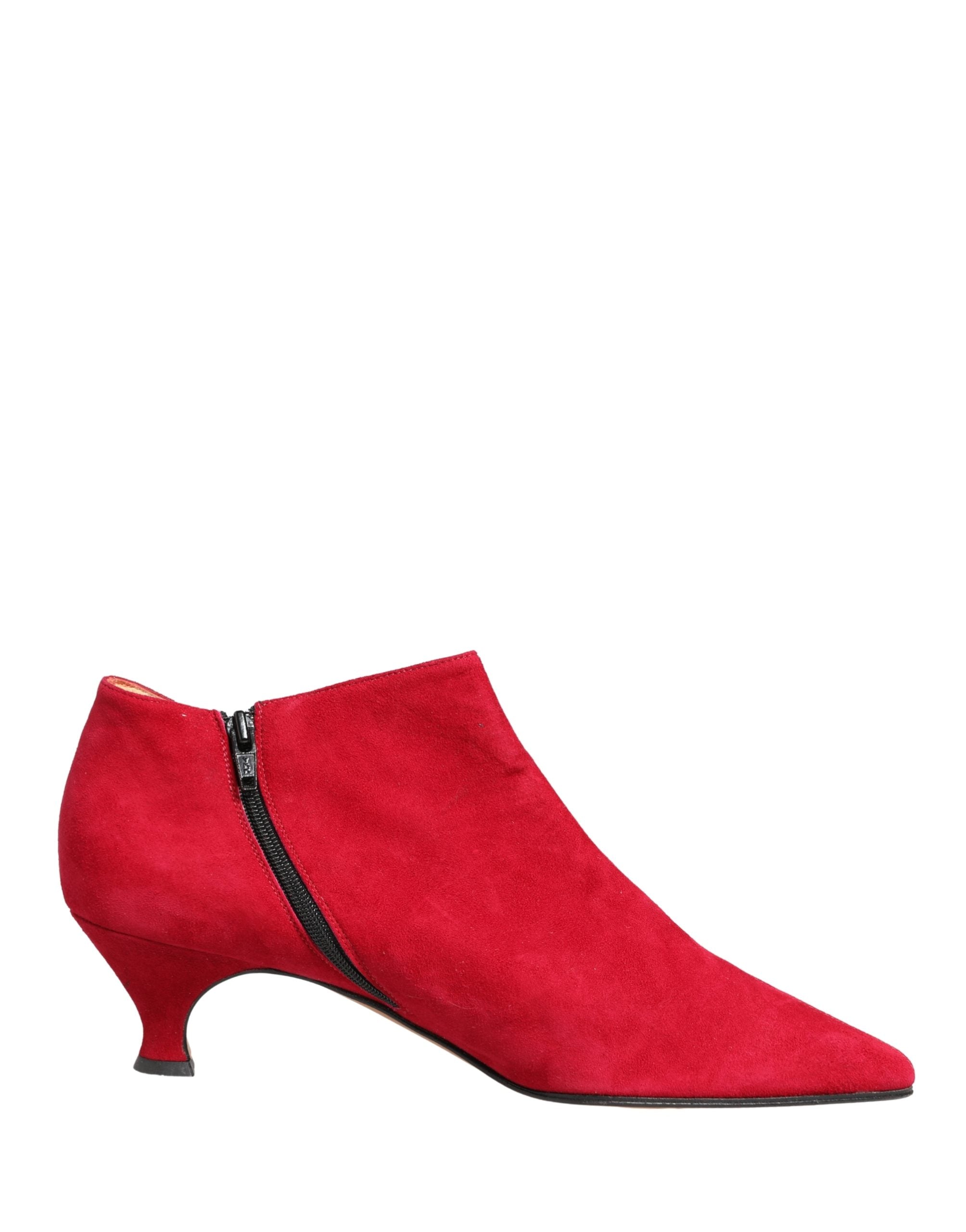 Dolce & Gabbana Rote Wildleder Stiefeletten Schuhe