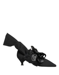 Dolce & Gabbana Black Suede Mid Calf Boots Shoes