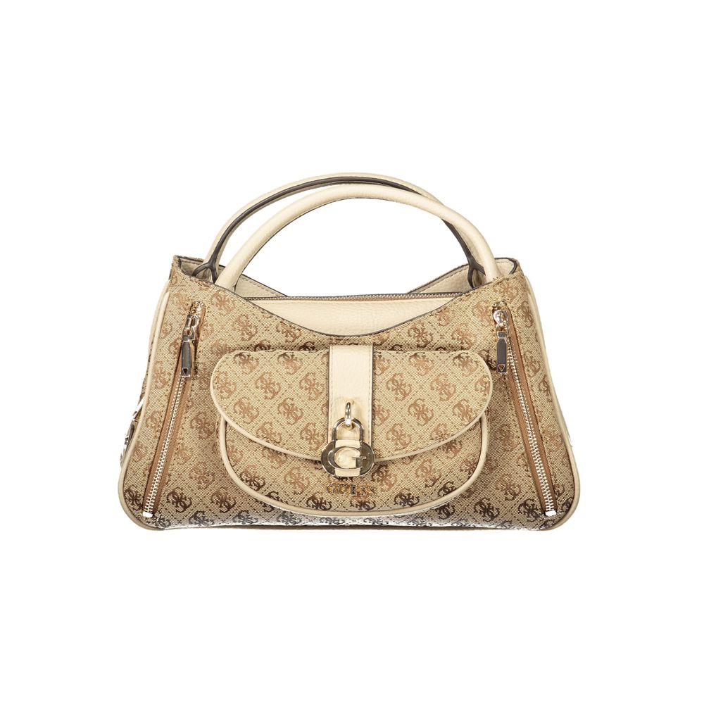 Guess Jeans Beige Polyurethan Damenhandtasche