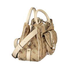 Guess Jeans Beige Polyurethan Damenhandtasche