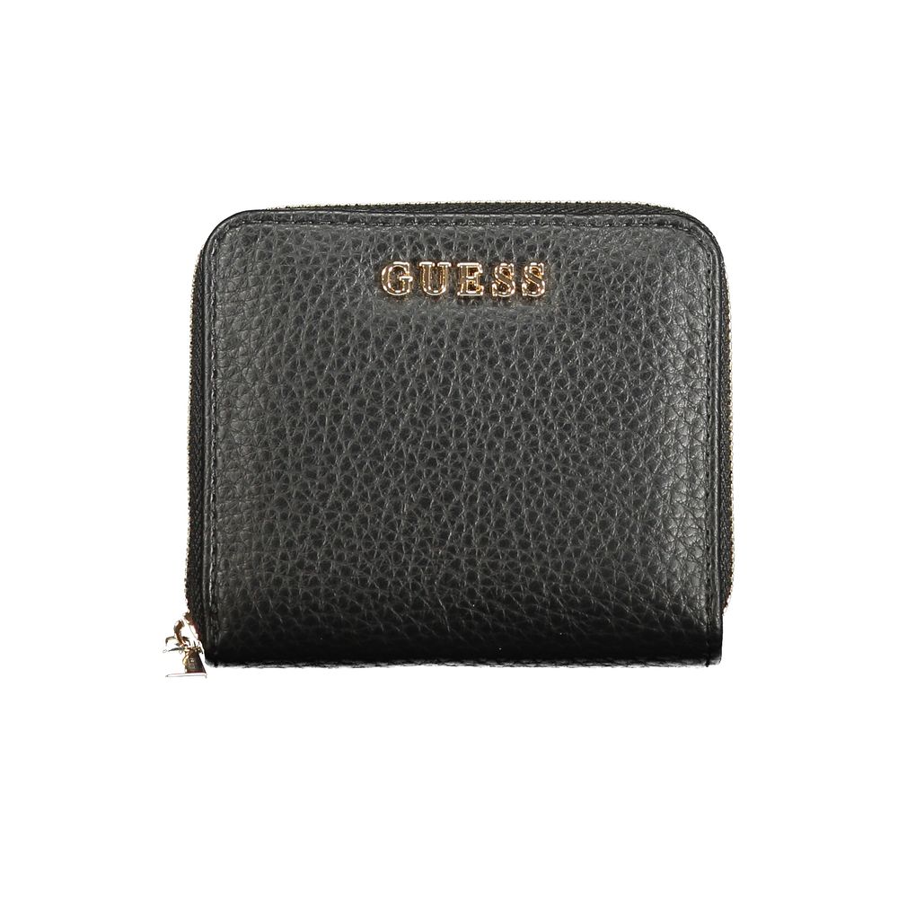 Guess Jeans Schwarze Polyurethan Damen Geldbörse
