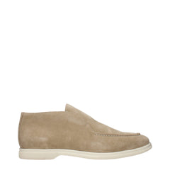 Eleventy Beige Leren Enkellaarsjes