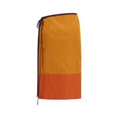 Saint Laurent Oranger Nylon-Midirock