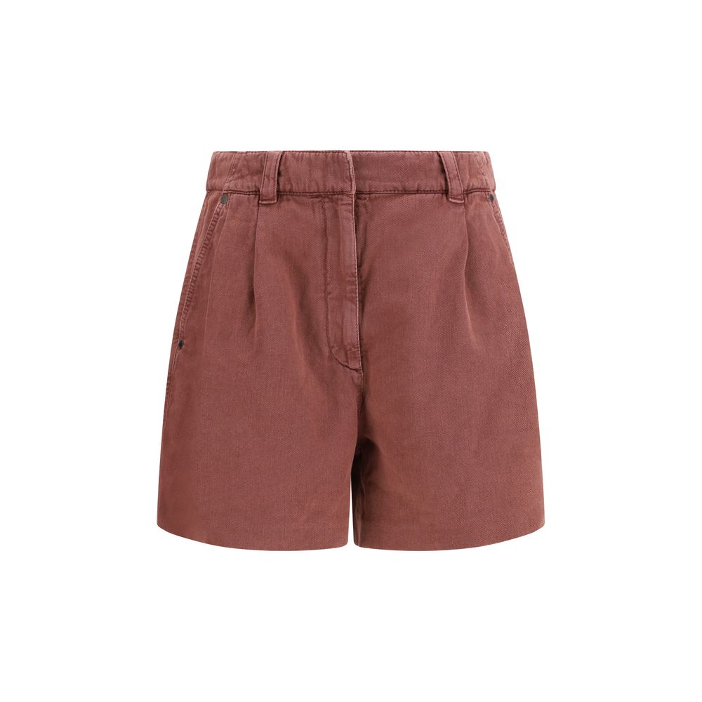 Brunello Cucinelli Bruine Katoenen Bermudashorts