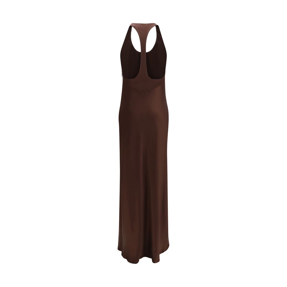 Staud Braunes Freizeitkleid aus Azetat
