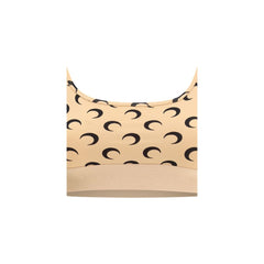Marine Serre Beige Polyamide Sport Bra