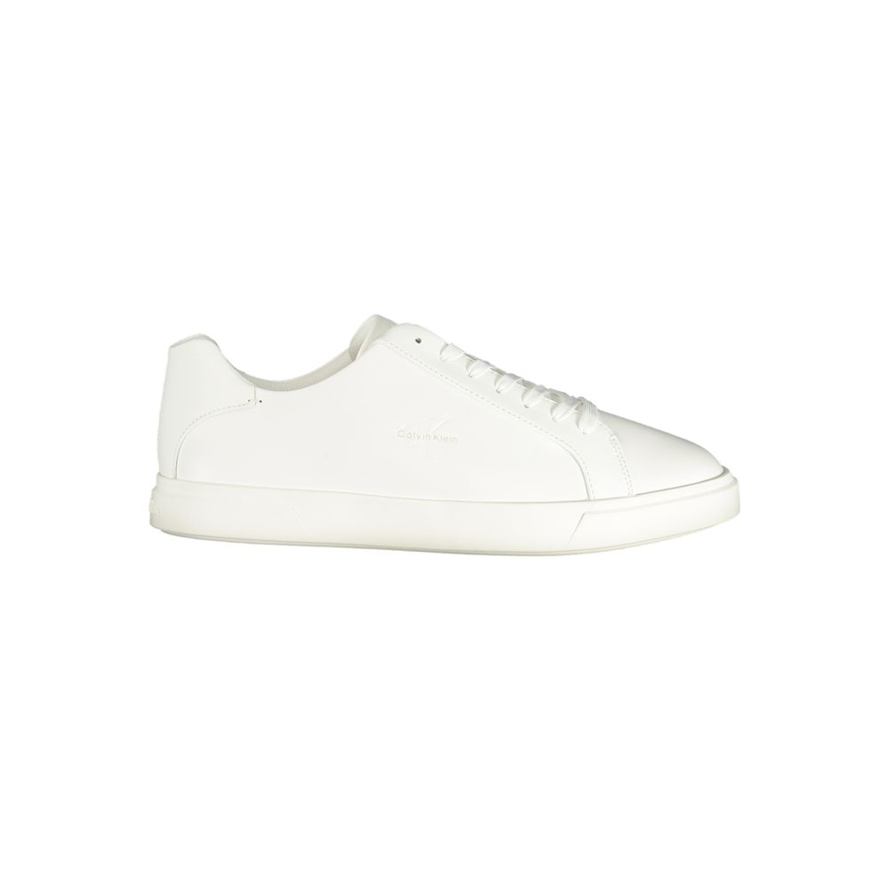 Calvin Klein Weißer Polyurethan Herren-Sneaker