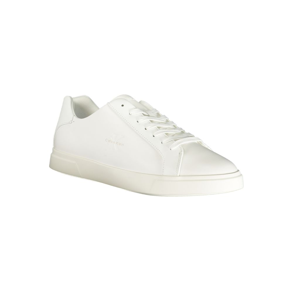 Calvin Klein Weißer Polyurethan Herren-Sneaker