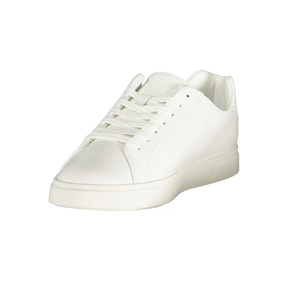 Calvin Klein Weißer Polyurethan Herren-Sneaker