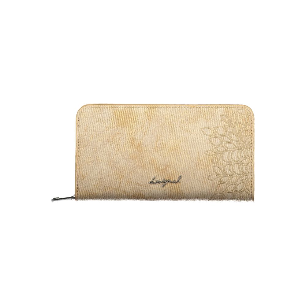 Desigual Beige Polyurethan Damen Portemonnaie