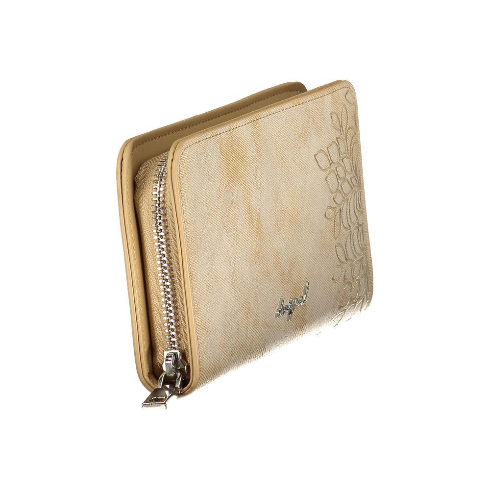 Desigual Beige Polyurethan Damen Portemonnaie