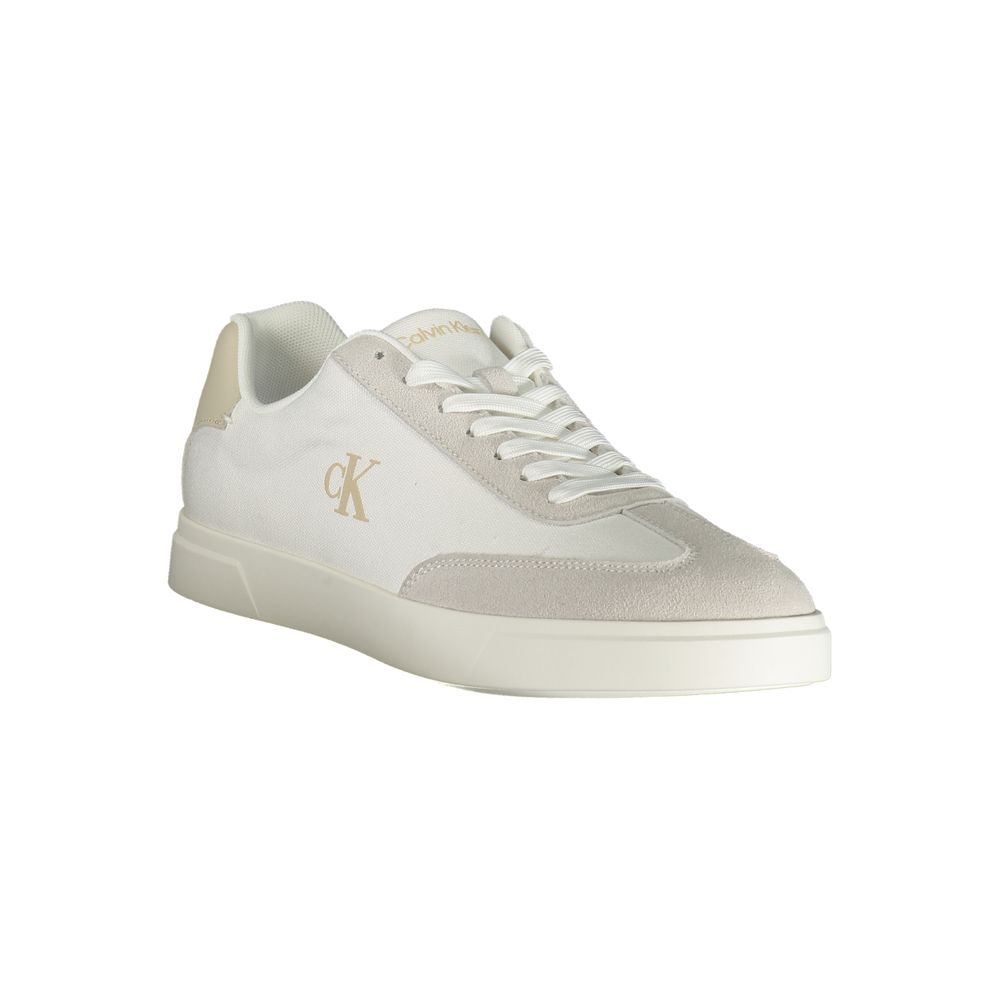 Calvin Klein Weißer Polyurethan Herren-Sneaker