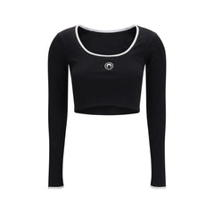 Marine Serre Zwarte Katoenen Sportkleding