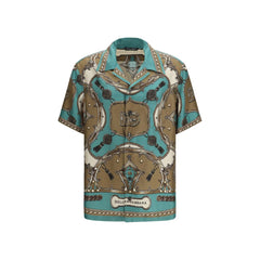 Dolce & Gabbana Seidenhemd mit Multicolor-Muster