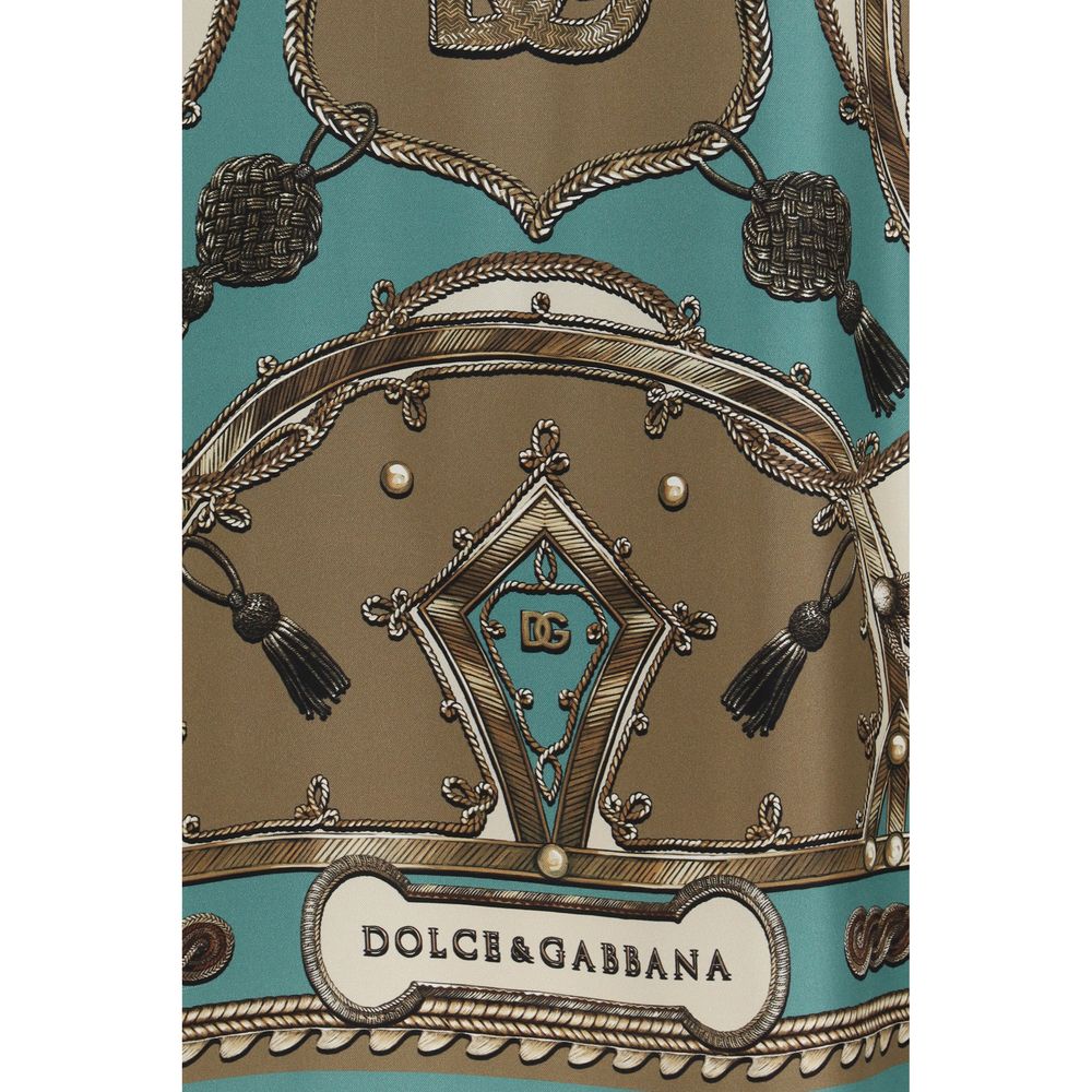 Dolce & Gabbana Seidenhemd mit Multicolor-Muster