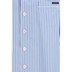 Dolce & Gabbana Blaues Kurzarmhemd aus Baumwolle