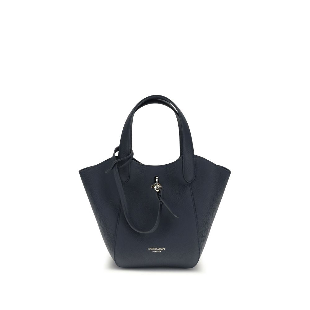 Giorgio Armani Blaue Handtasche aus Kalbsleder Bos Taurus