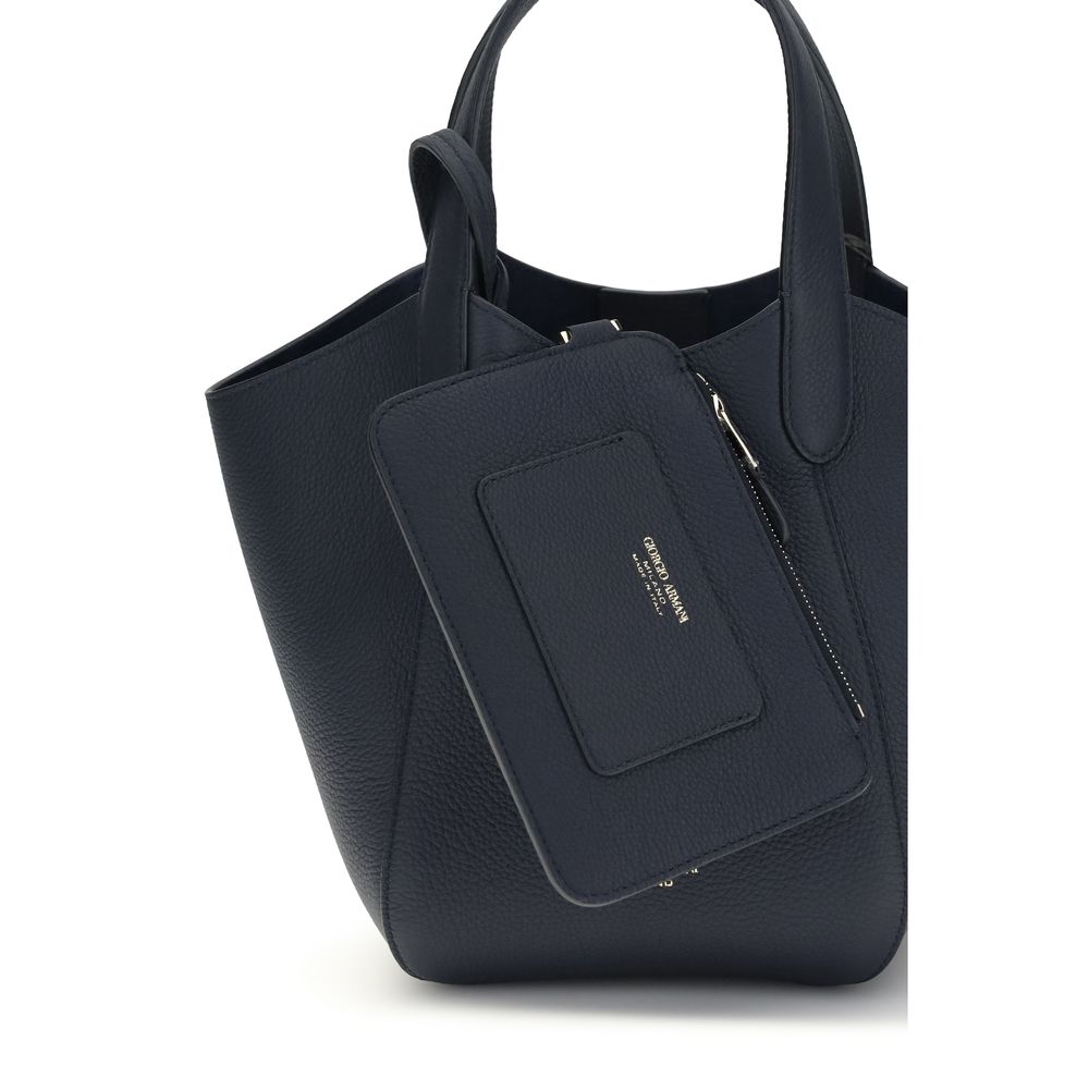 Giorgio Armani Blaue Handtasche aus Kalbsleder Bos Taurus