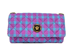 Versace Schulter-Umhängetasche Medium aus Wolle und Lurex