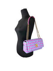 Versace Schulter-Umhängetasche Medium aus Wolle und Lurex