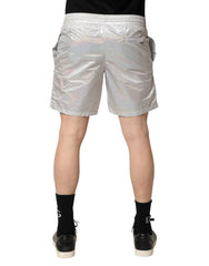 Dolce & Gabbana Zilver Polyester Trekkoord Heren Zwemshort