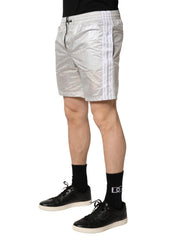 Dolce & Gabbana Zilver Polyester Trekkoord Heren Zwemshort
