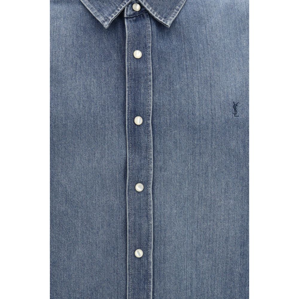 Saint Laurent Blaues Jeanshemd